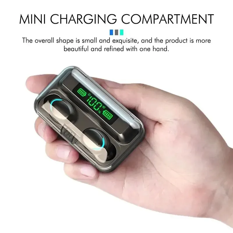 F9 Wireless Bluetooth Headphones Tws Waterproof Earbuds Earphones Digital Display Headset - Image 7