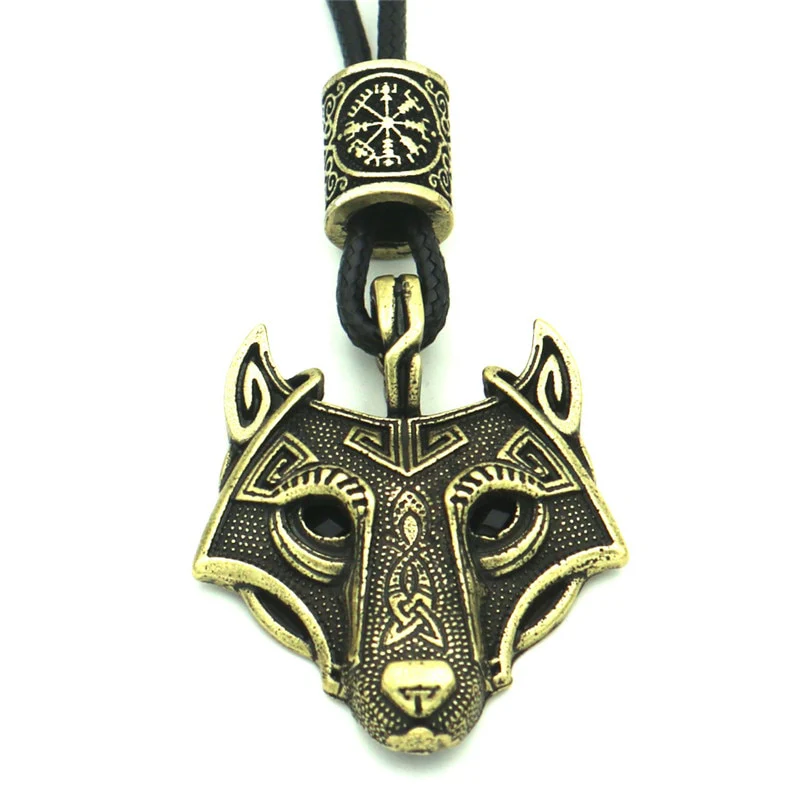 Green Black Red Eyes Wolf Different Amulet Pendant Nordic Bead Valknut Trinity Viking Necklace Talisman Wicca Jewelry - Image 8