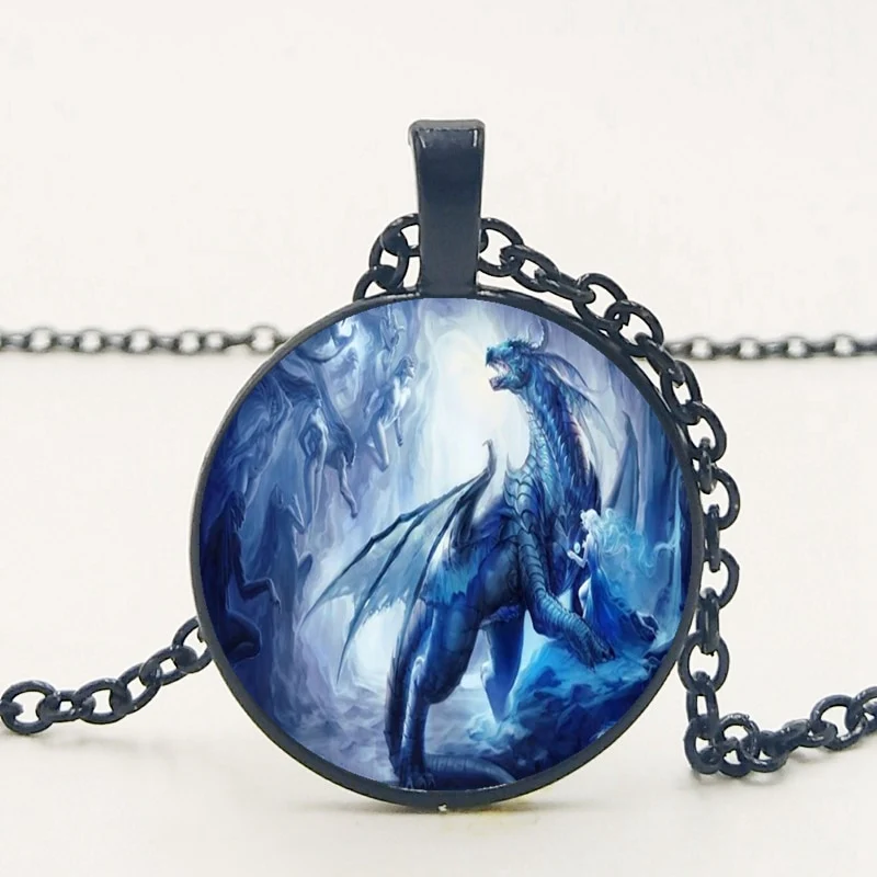 Ice Blue Dragon Pendant Necklace Jewelry Dragon Necklace Ice Blue Queen Pendant - Image 6