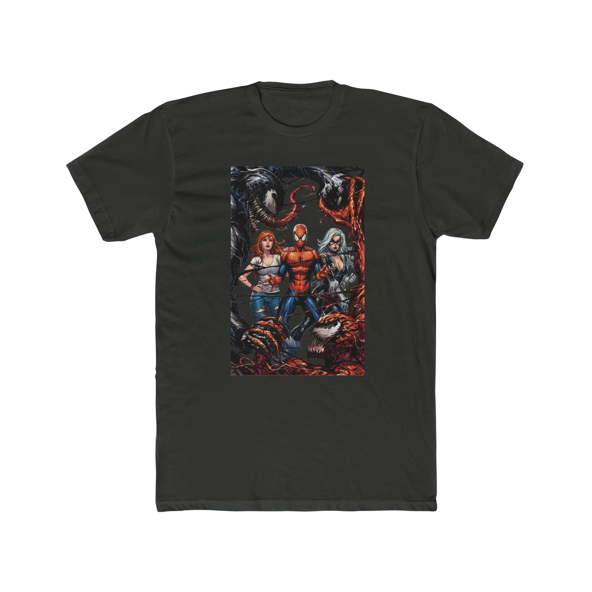Spider-Man Venom Carnage MJ & Black Cat Crew Tee Shirt - Image 5
