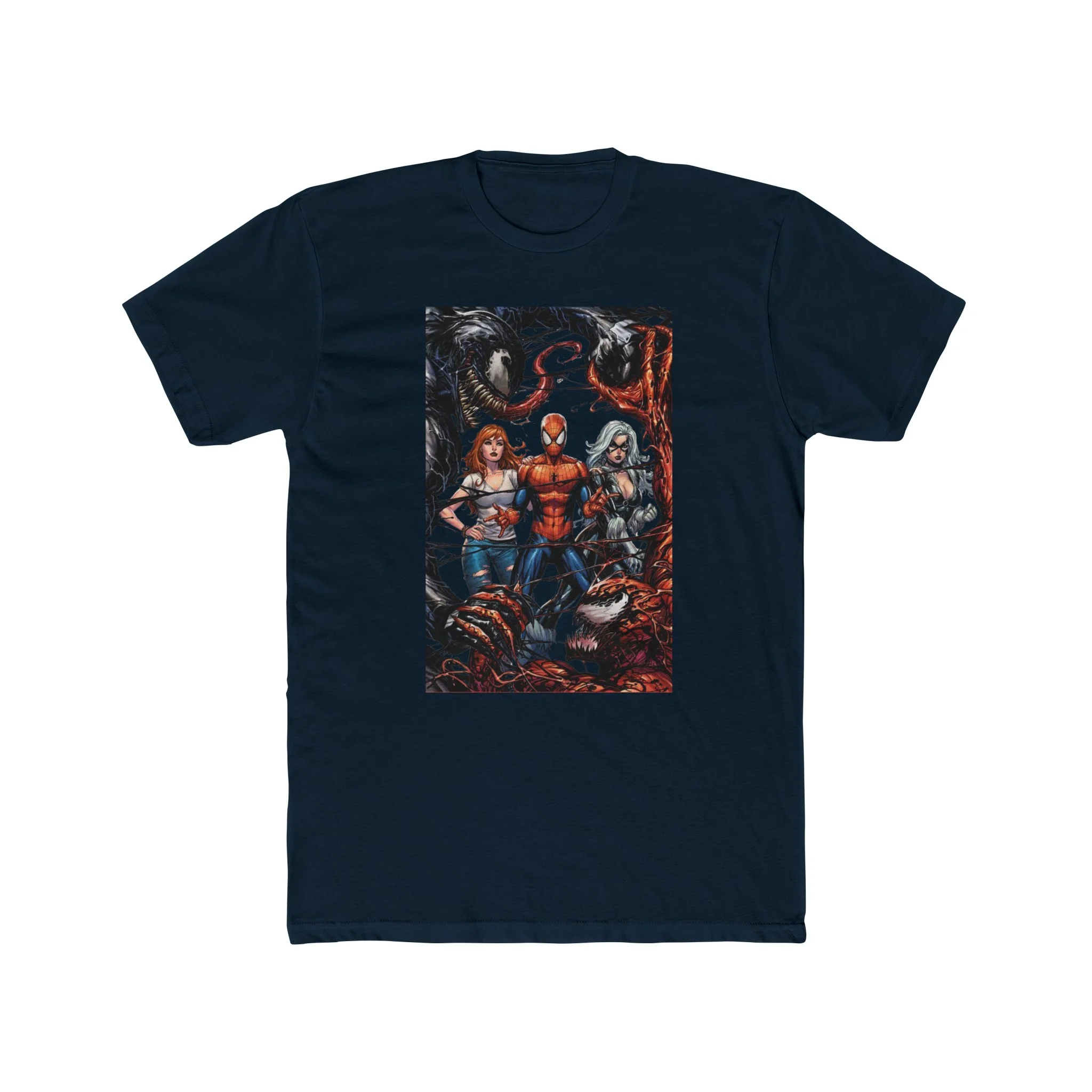 Spider-Man Venom Carnage MJ & Black Cat Crew Tee Shirt - Image 7